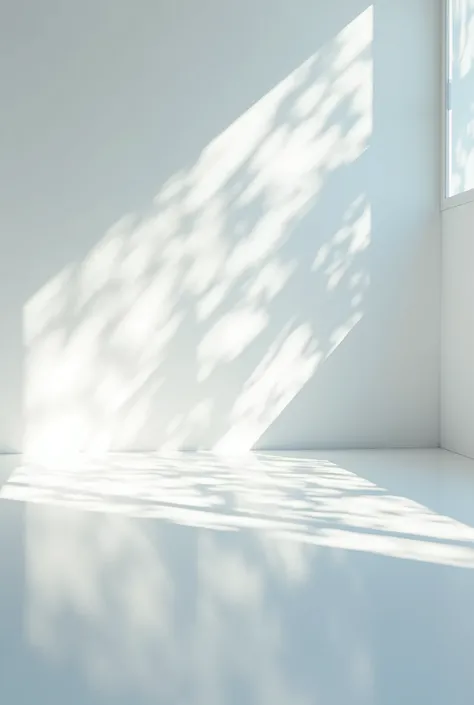 Refracted light reflected on a white floor。