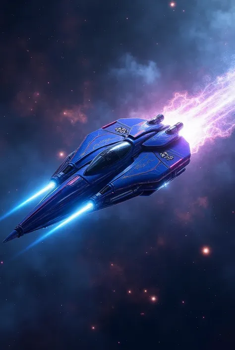 Blue and purple spaceship speedpod 