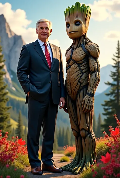 President of Canada alongside Marvel's Growth character 