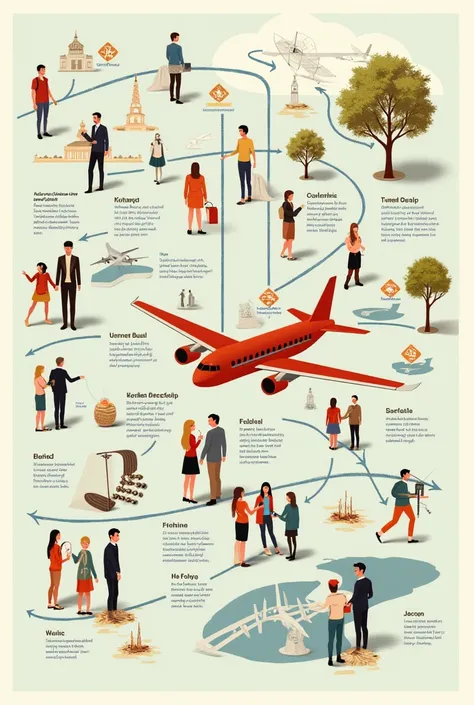 arafed image of a diagram of the different ways people are traveling, an illustration of by Rajesh Soni, trending on cg society, realism, society, realistically, true realistic image, accurate depiction, realistic depiction, really realistic, realistic and...