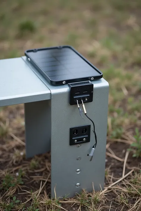 The bench is made of galvanized steel and coated to withstand the most extreme weather conditions. It is designed to be virtually damage-resistant. It is equipped with 2 USB sockets, 2 solar panels, a battery and a small light.