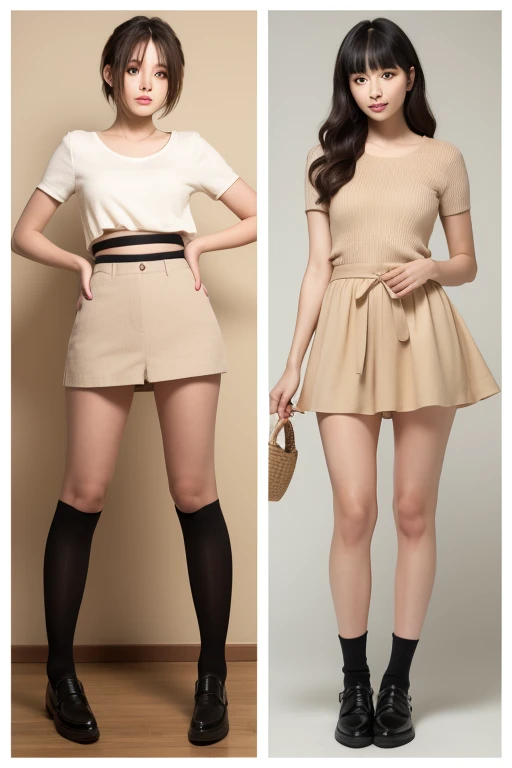  female
Height 160 cm
Body weight 46 kg
Bust size 　J65
Waist 　 59 cm
hip 　88 cm
Faces are similar to actresses Kisaki Airi and Kanda Sayaka
Yellow-bellied spring
The hairstyle is a short bob
garments
The top is a short-sleeved knit with tight ribs (The col...