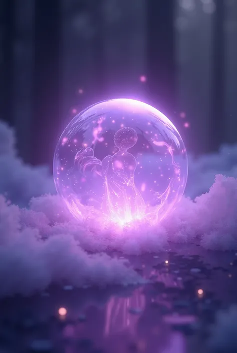 A glowing lavender orb