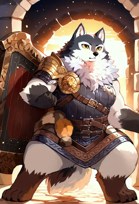 (top quality, best quality, Bogexboog, High-quality illustrations, masterpiece, perfect artwork, cinematic light and shading, 16k, 1080p, uploaded on e621)(kemono, furry, anthro, alone), 1 larger male, (very detailed body, face, tail, arms, hands, legs, he...