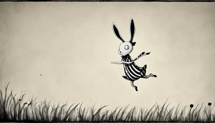     Tim Burton's Style、A jumping rabbit