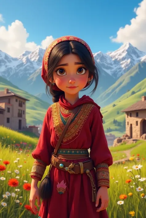 A disney pixar movie poster title kurdistan kurdish woman in village