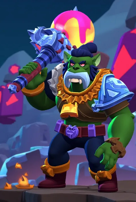 Orc with Clash Royale design in 3d