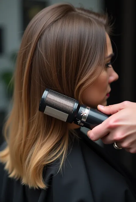 Je veux une image d’une tondeuse a cheveux, en train de réaliser un dégrader parfait 