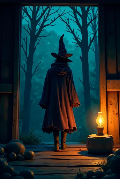 We are in 1700 ,  a villager tells us ,  terrified ,  that deep in the Black Hills forest there is a witch,  and that no one who has gone to look for it has returned .  We are inside a wooden cabin ,  it is night and the light that is there comes from a la...