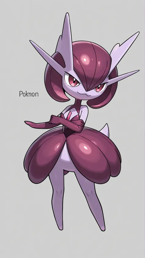 Female creature purple maroon digital program pokemon style 