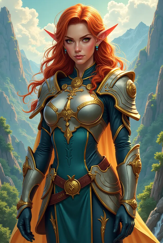 Paladin Elf Woman by Salgre Rubia wow in 2d cartoon