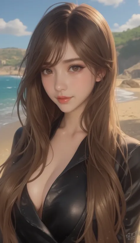 Final Fantasy Style , Takahashi Kazunari's masterpiece,  depiction of a face expressed in great detail,  Detailed Eyes 、Detailed faces、Hair drawn down to the smallest detail 、Solo cute girl  , beautiful , 32K, enchantment, masterpiece, top quality, , (((nu...