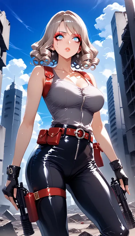   game cg:1.3,精密なgun,(   TOP QUALITY , 8k,   Masterpiece:1.3,   beautiful girl ),  dynamite body  ,  cute,   dynamism  ,   detailed face,Details Costume    , fine grain,   detailed lips  , Thin fingers, Mouth details,   high resolution,  natural light,   T...