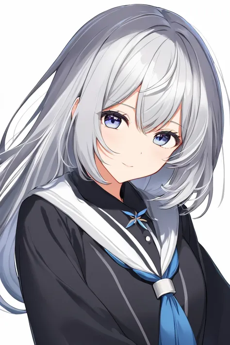  1 girl, solo,  long hair,  high resolution,  high resolution,  simple background, silver Hair/ short silver hair,アニメ,