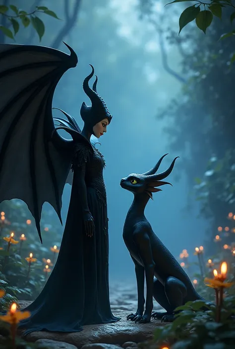 Maleficent on toothless 