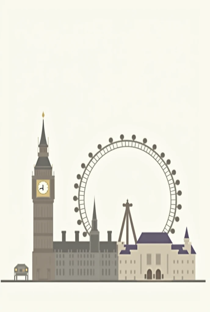 Draw me london famous buliding simply not too complicated bigben london eye and backingen palace