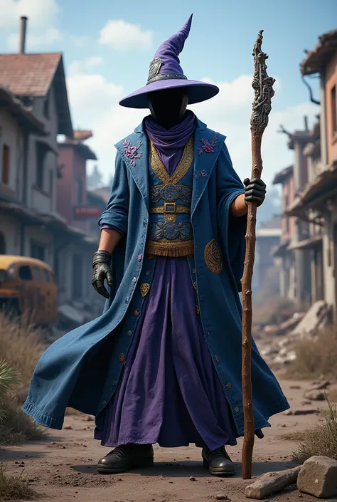 Pubg game player dressed as a wizard