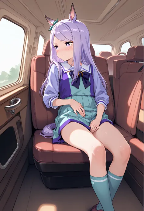  Masterpiece, top quality, amazing quality in the lyingbedroom, in the seat, Uma Musume Mejiro McQueen