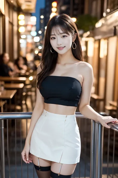 A breathtakingly beautiful female idol with a flawless, well-proportioned physique, long, toned legs, a slender waist, and radiant, glowing skin. Her presence exudes confidence and elegance, with captivating eyes and silky, flowing hair styled to perfectio...