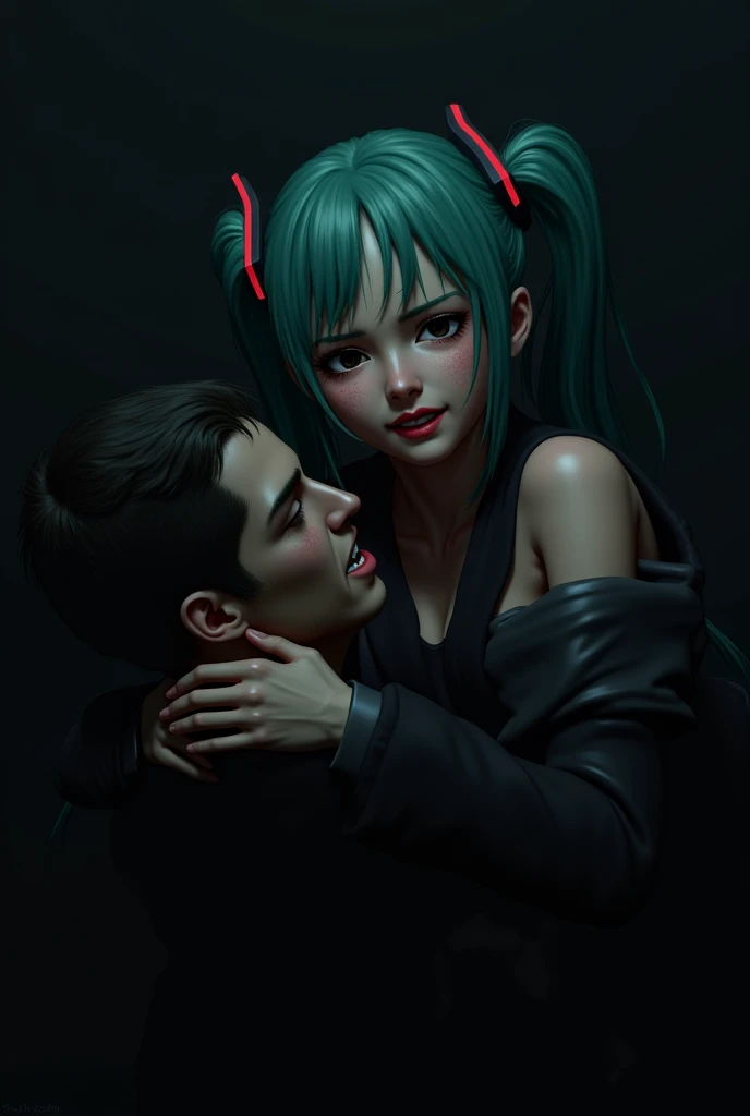 Hatsune miku strangled by man