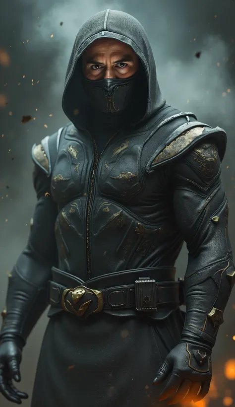 Robert Downey Jr. as Smoke brings a stylish and complex reinterpretation of the character of *Mortal Kombat*. Wearing a dark gray ninja outfit, almost metallic, he exudes a mysterious and unpredictable presence, with his smoke and shadow inspired look. You...