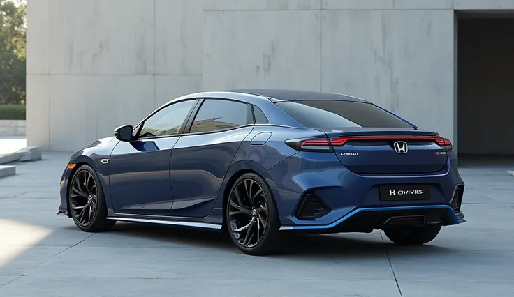 Creat me a photo of 2025 Honda civic hybrid side view