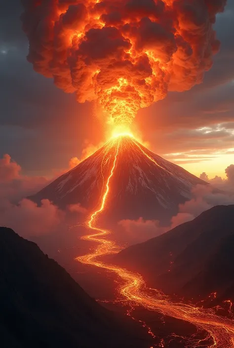 volcano erupted