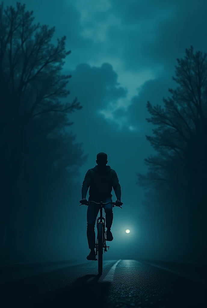 One night about 8 : 00pm I was riding a cloudy and dark bike for a third night I had a feeling that someone was following me 