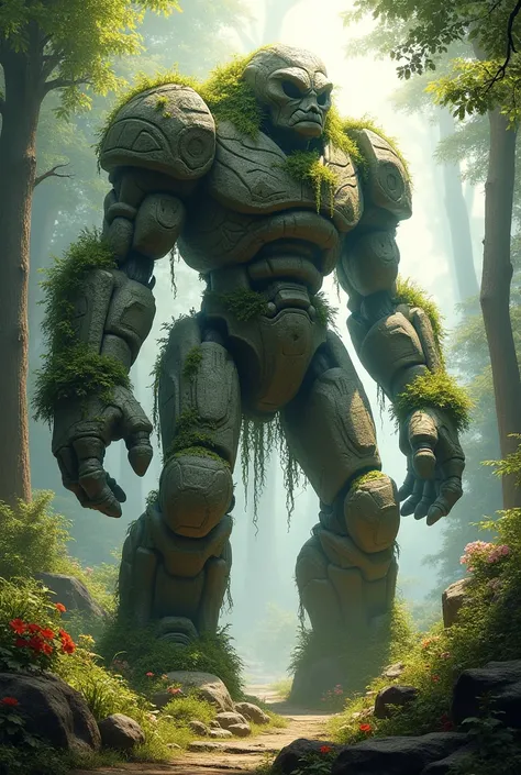 Stone golem and plant