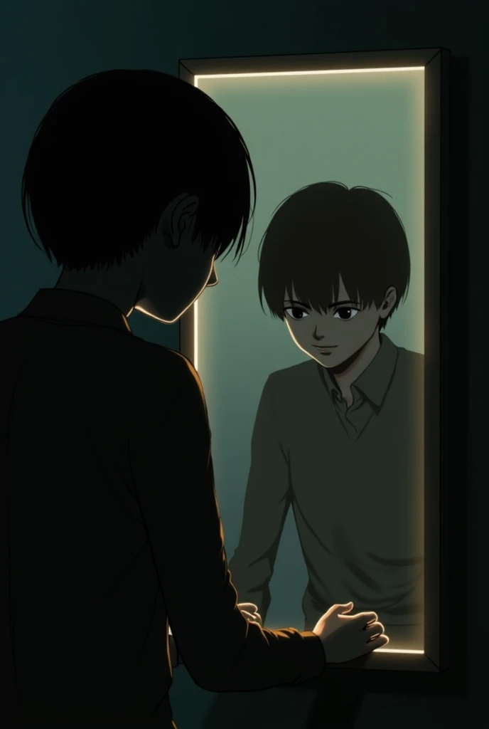 Someone looking at the mirror 