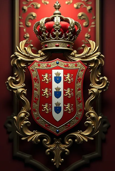 Create a royal coat of arms for the Portuguese Godinho family without using a human head