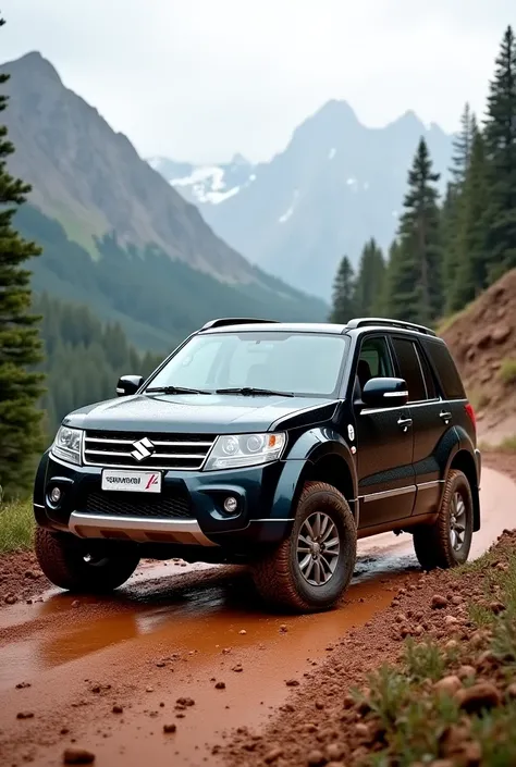 Create an image of a Suzuki Grand Vitara from the year 2014 with full off road 4x4