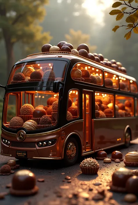 Luxury bus full of chocolates 