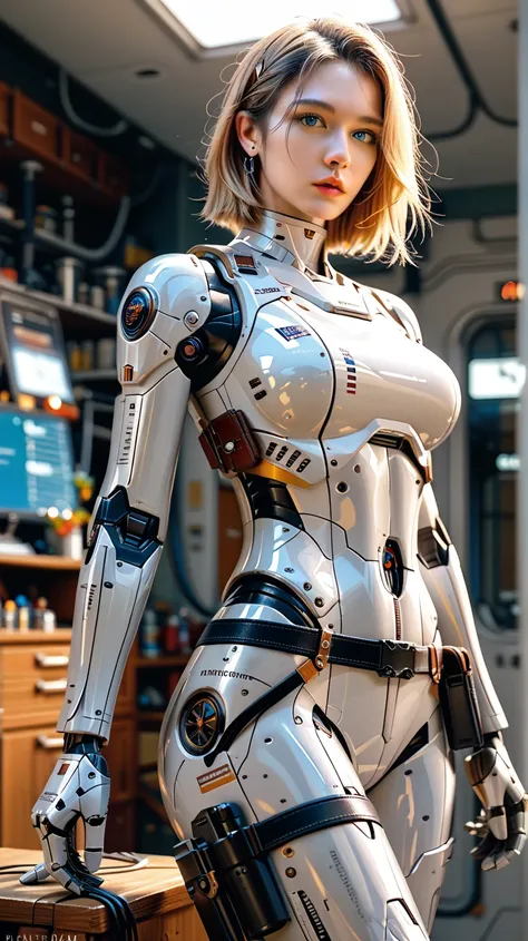 (((masterpiece))), (realism, realism texture, (science fiction, distant future), (top Quality, High Quality, top resolution, high resolution, (ultra detailed, high detailed))), (beautiful army soldier robot girl, she is incredible machine:1.2), (beautiful ...