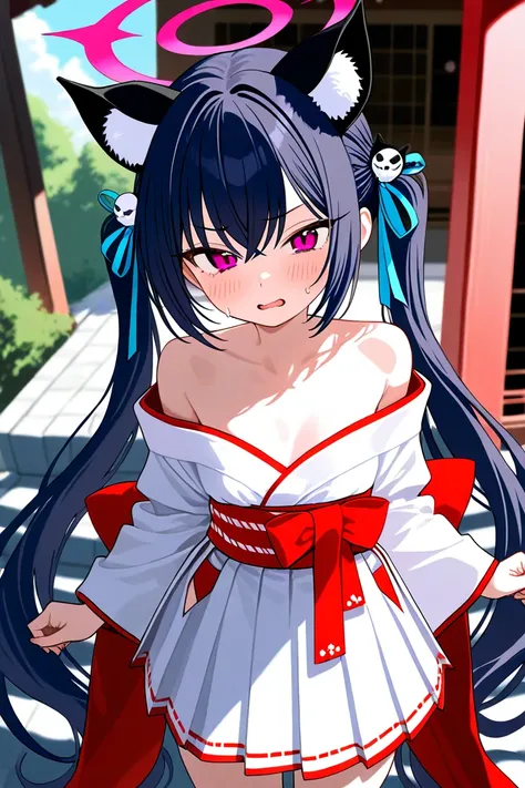 Kuromi Celica、Kuromi Serika 、Game『 Blue Archive』 characters、Shrine maiden