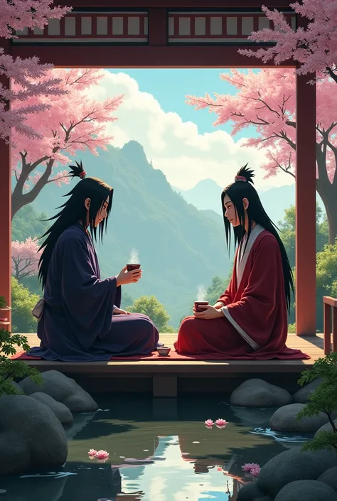 Uchiha Madara drinks tea with Lao