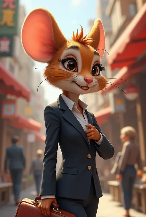 Female salesman mouse