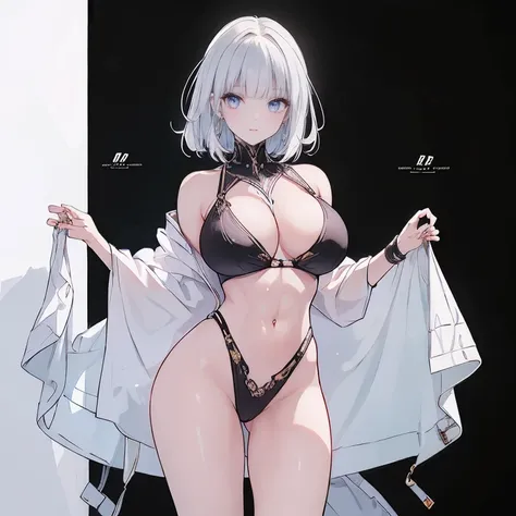 "Full-body anime kawaii character, beautifully detailed eyes and lips, long eyelashes, soft and elegant expression. A young woman with a slender and graceful figure, wearing a perfect, sexy and elegant thicc body nice abs, large breasts and butt. Her face ...