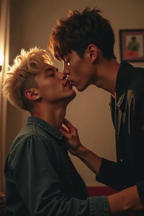 Bangchan making seungmin suck on his dick and cumming on his face.