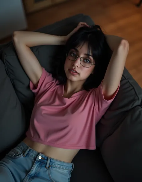 528362570_img - European girl, Black short hair , Bob hairstyle, With black geek glasses, Fit body, Black eyes, Detailed skin, Real human skin, Hyperrealistic, (realistic, photo-realistic:1.2), Canon 7mm 18k, HDR photo of cinematic film still 1girl, photor...