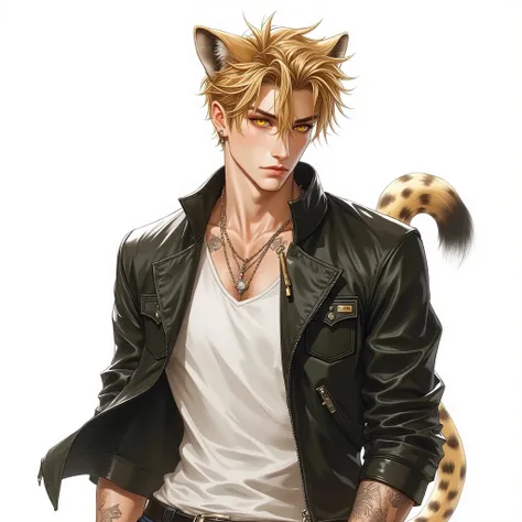 phwamen,Here’s a refined summary of his physical appearance with added details that align with his confident and impulsive personality:

Physical Appearance Summary

Species: Hybrid male cheetah

Age: Early twenties

Build: Lean and slightly short, with a ...