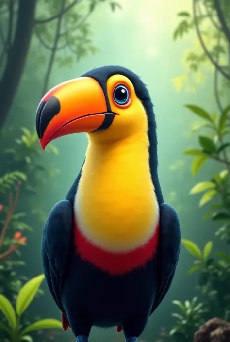 Draw a toucan without a beak