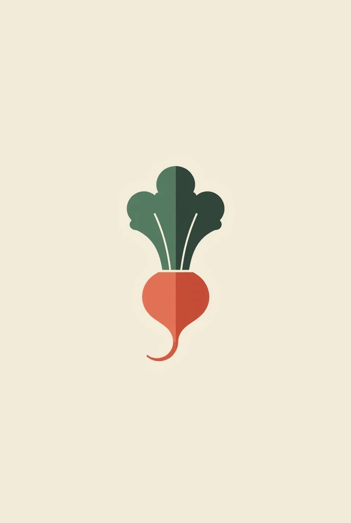 make minimalistic logo for grocery delivery app named Rediska. Use radish icon in logo and it must be super minimalistic