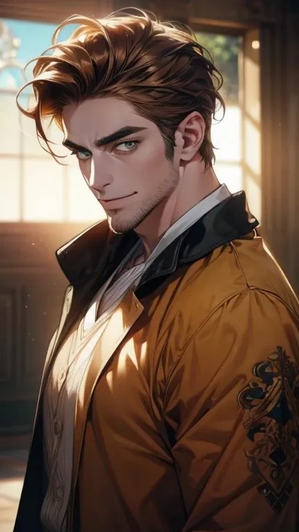 (       borrowed letter ,4K,8k,      highres,      masterpiece :1.2),      ultra-detailed     ,(realistic,photorealistic,photo-realistic:1.37),36-year-old man,3 day beard,Beautiful anime,Portraits,strong,Masculine,       with black hair  ,sharp jaw,       ...