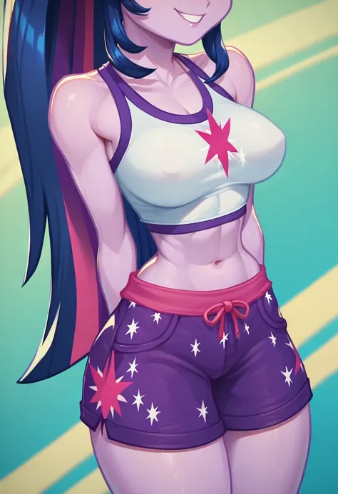 equestria girl. Hasbro. Twilight sparkle. Big Breasts. Sexy shorts. Smile 