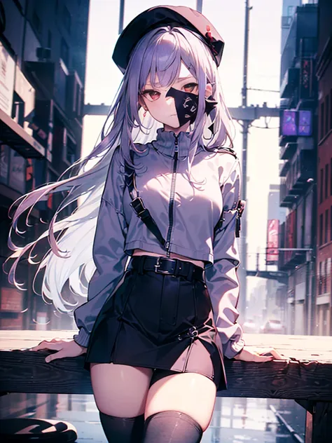  by Nomi, highest quality,  super detailed,  high quality CG rendering,  THE MOST DELICATE AND BEAUTIFUL ,  floats softly,  high resolution, ( in the seat), ( highest quality,4K,8k, Masterpiece:1.2), ( light purple hair :1.5),(Pretty long hair:1.5),( red e...