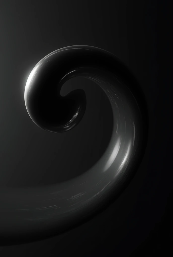 Create a black image of a ball entering an arc