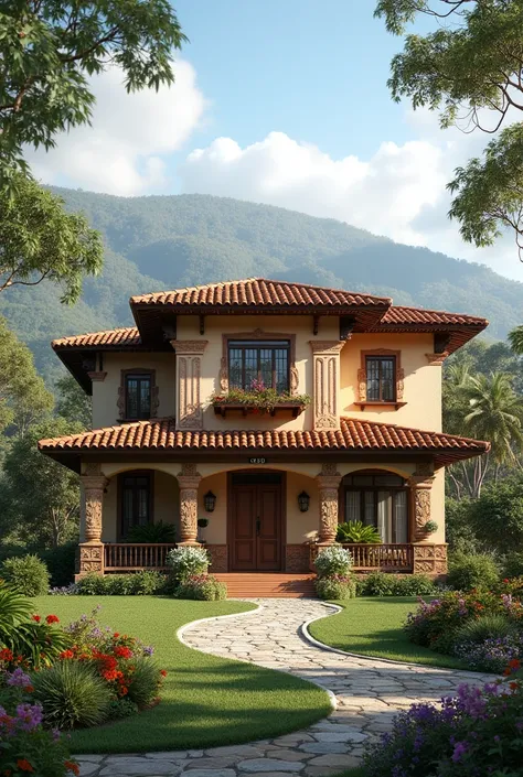 Another image of an exterior design of a single-family home in the Jutiapa area, Guatemala