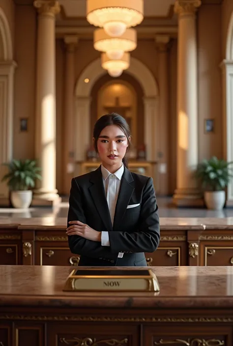 Formal attire front desk