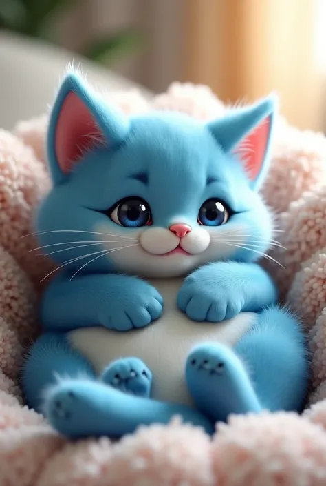 Cuddly blue cat